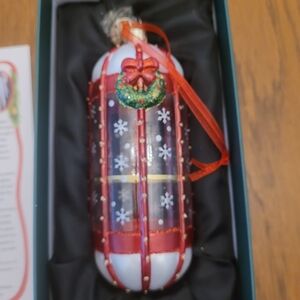 Festive Red and White Holiday Ornament